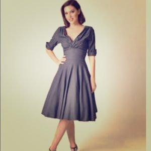 UV 1950s Grey Delores Swing Dress Large